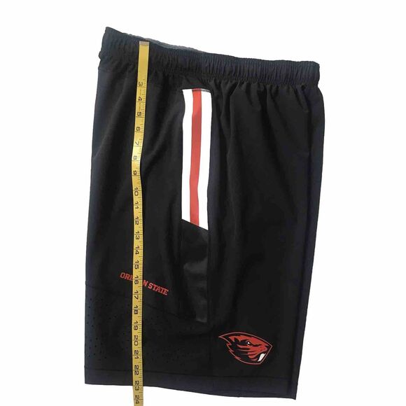 Nike OSU Oregon State Beavers Dri Fit Black Orange Football Shorts Mens L Large - Picture 12 of 12